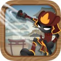 Logo Stickman Samurai Warrior Game