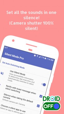 Скриншот Silent Mode PRO (Camera Mute) №1 Скриншот Silent Mode PRO (Camera Mute) №1